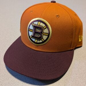Boston Bruins NHL New Era 59FIFTY 5950 Fitted Hat Cap Men's Size 7 3/4